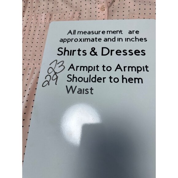 Chico's Silky Soft Pindot Half-Placket Long Sleeve Shirt Womens Size 2 US 12/14 - Picture 11 of 11